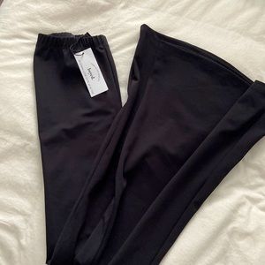 Boyed black flare pants, size small